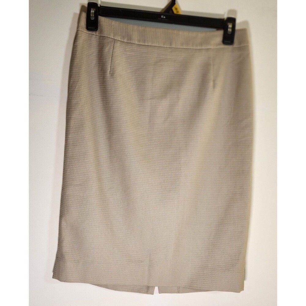 Pendleton Cotton Pique Skirt Size 8 Beige Career 100% Cotton - Picture 2 of 9